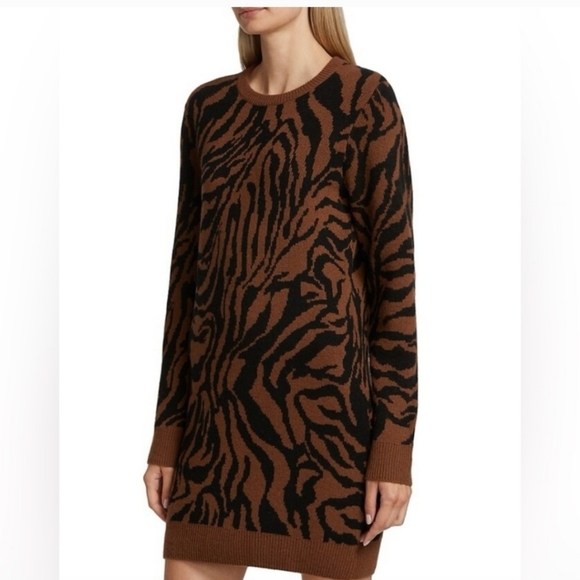 NAADAM Wool-Cashmere Animal Jacquard Sweaterdress NWT MSRP$425 - Picture 3 of 10